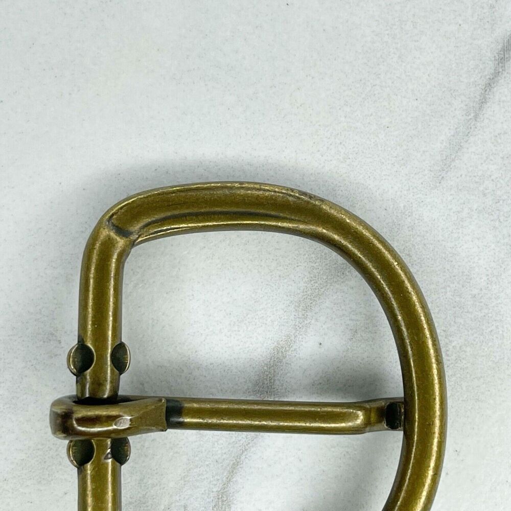 Bronze Tone Rounded Simple Basic Belt Buckle - Picture 6 of 7